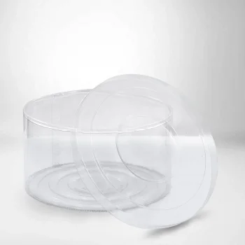 Plastik Şeffaf Silindir Kutu (Çap) 85x128