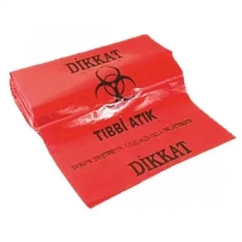 Tıbbi Atık Çöp Torbası Büyük Boy 400 Gr( 65 cm x 80 cm Büyük Boy)-20 Paket