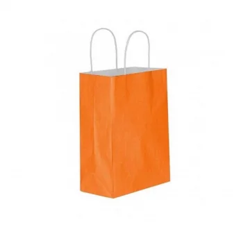 Turuncu Kraft Çanta Orta Boy 25x12x31 cm 25 Adet