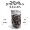 15x24 cm. Metalize Şeffaf Kilitli Doypack - 50 Adet