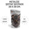 20x30 cm. Metalize Şeffaf Kilitli Doypack - 50 Adet