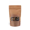 25x34 cm. Kraft Dar Pencereli Doypack - 50 Adet