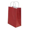 Bordo Kraft Çanta Küçük Boy 18x8x24 cm 25 Adet