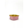 Dolphin Muffin Kek Kapsülü Kare Pembe-Altın 25li
