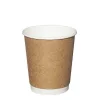 Double Wall Kraft Karton Bardak A.Gramaj 8 Oz -500 Adetli