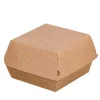 Kraft Karton Hamburger Kutusu 12x12x7 cm