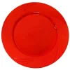 Kristal Tabak Kırmızı  23 Cm 6Lı