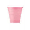 Roll-Up Plastik Renkli Bardak (Pembe) 25 Adetli