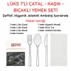 7 li Çatal Bıçak Kaşıklı Lüks Setleme