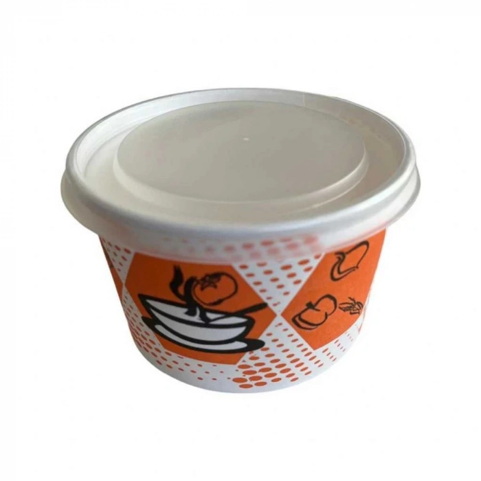16 Oz Karton Çorba Kasesi Bencup 25li 20 Paket (Kapak Dahil)