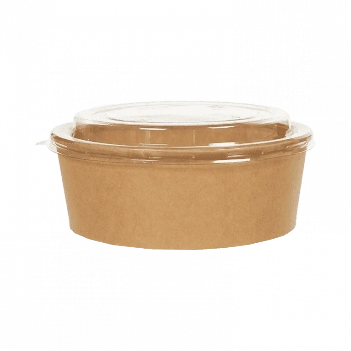 Kraft Karton Salata Kasesi+Kapak 1300 cc -300 Adet-Unicup