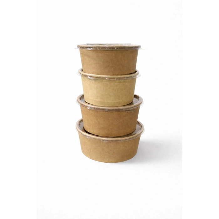 Kraft Karton Salata Kasesi+Kapak 750 cc -500 Adet-Unicup