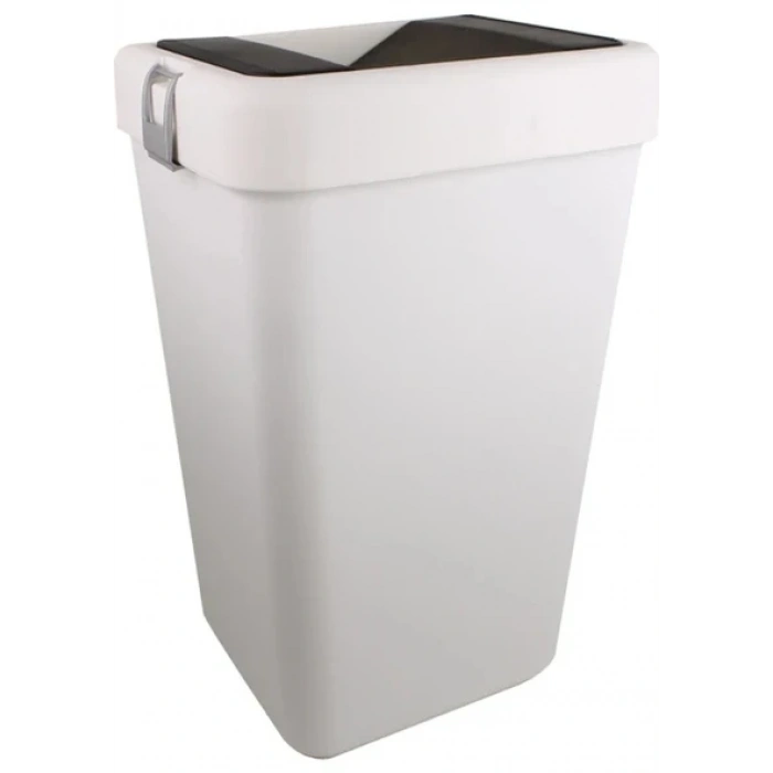 Carpex Optima Beyaz Çöp Kovası Kapaklı 40 Litre