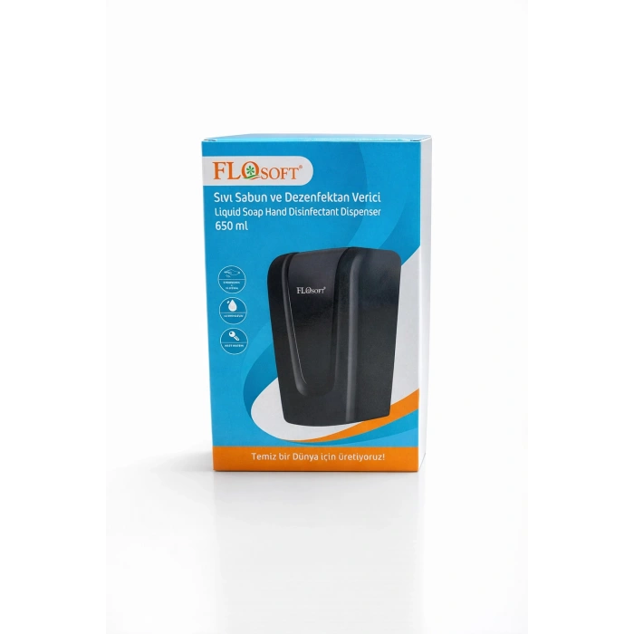 Flosoft Vera Serisi Siyah Sıvı Sabun Apatatı 650 Ml (F089S)