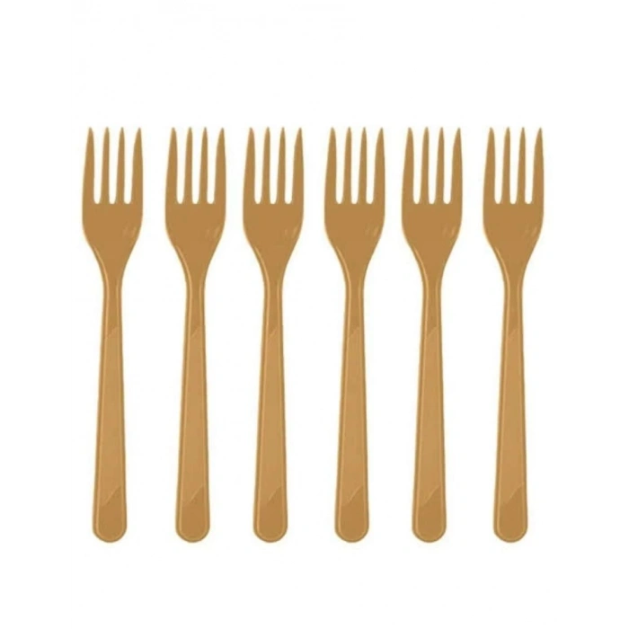 Gold Plastik Çatal 25 Adet