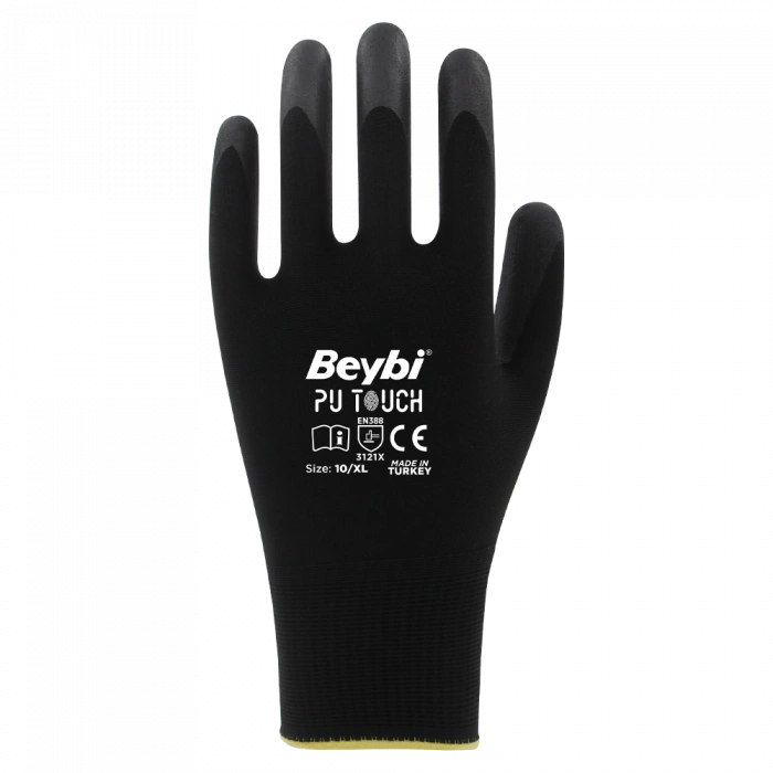 Beybi Pu Touch Poliüretan Kaplı Polyester Örme Eldiven