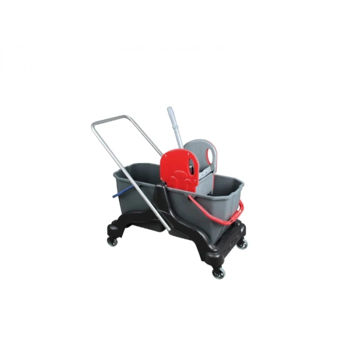 Çift Kovalı Plastik Presli Temizlik Arabası