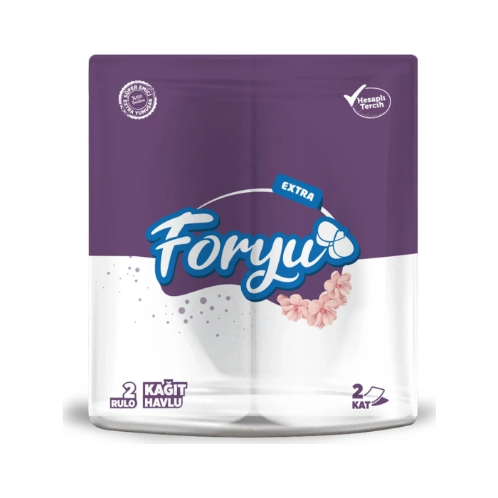 Clearly (Foryu) Ekstra Rulo Havlu 2 Li - 12 Paket