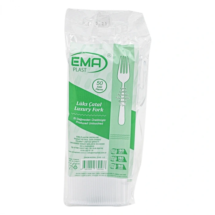 Cvs Ekstra Lüx Plastik Çatal Şeffaf 50 li -3,4 Gram