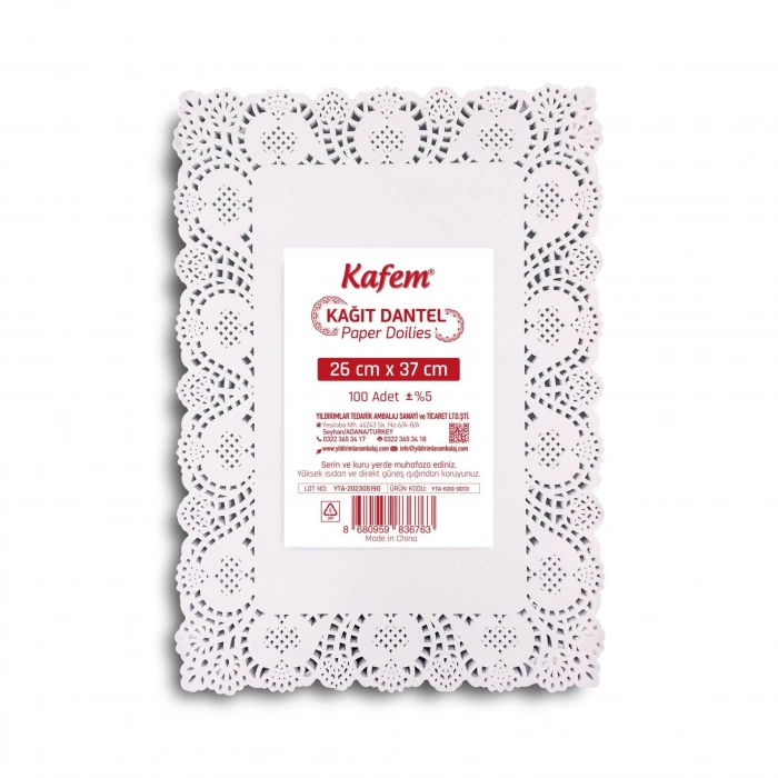 26x37 cm Dantel Kağıt 100 Adet
