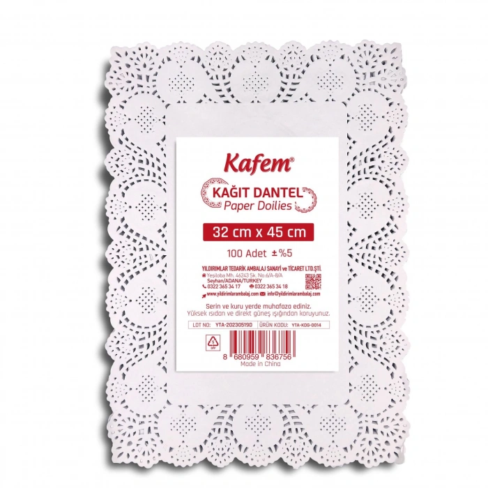 32x45 cm Dantel Kağıt 100 Adet