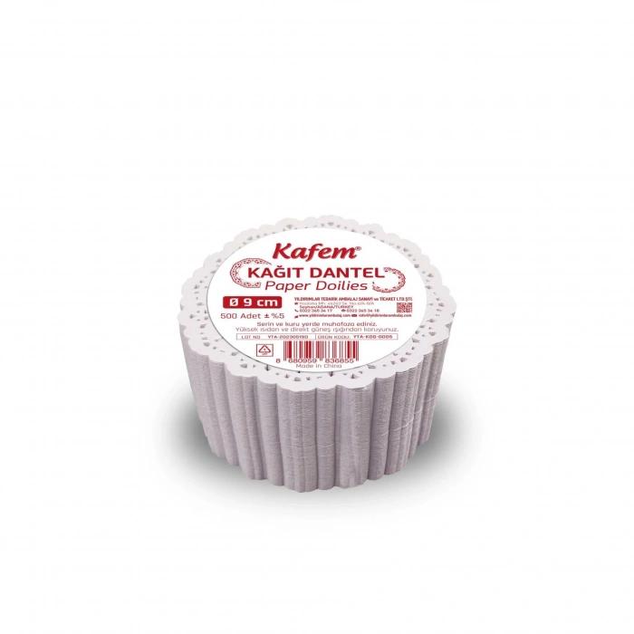 9 cm Yuvarlak Dantel Kağıt 500 Adet