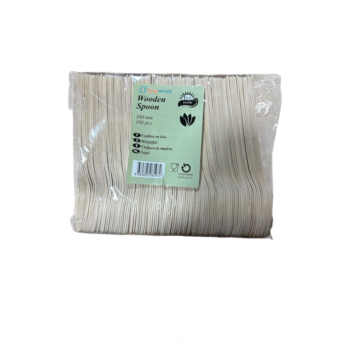 Doğaya Dönüş Ahşap Kaşık 100 Adetli -Alya