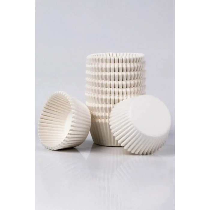 Dolphin Muffin Kağıt Kek Kapsülü İnce Beyaz Büyük 100 lü