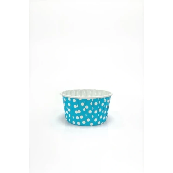 Dolphin Muffin Kek Kapsülü Açık Mavi Puantiye Büyük Boy 50li