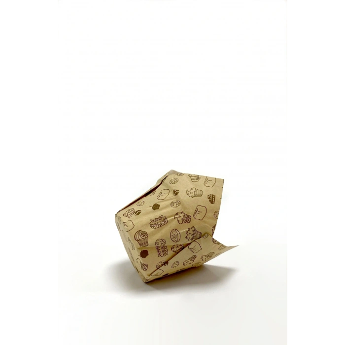 Dolphin Muffin Kek Kapsülü Kalın Tulip Kraft Desenli 50 li