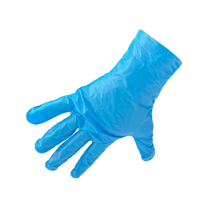 Ebruli Pudrasız Hibrit Eldiven L Beden Mavi