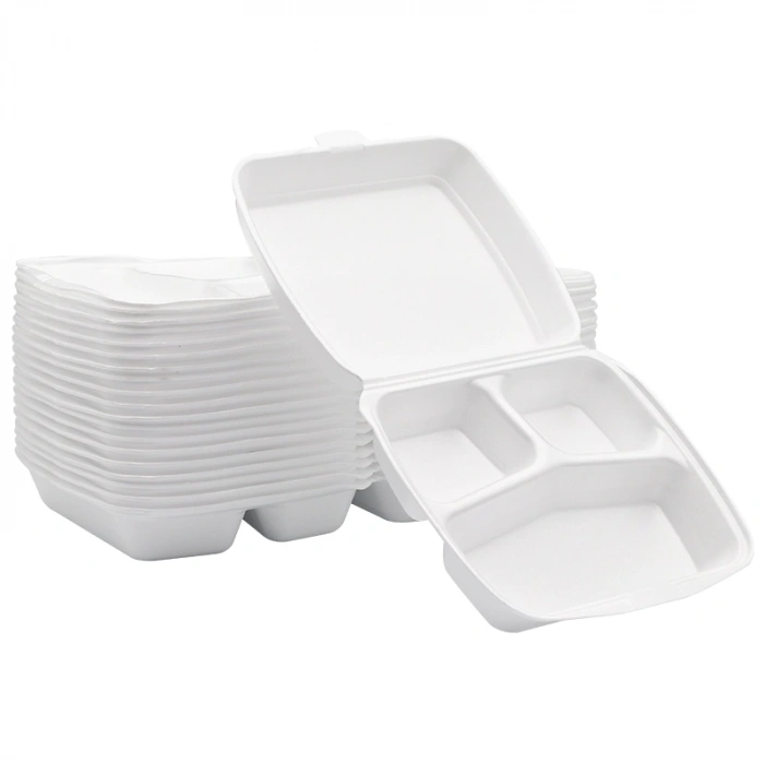 Ema Köpük Tabak 3 Gözlü Kapaklı Mod 23 A- 100-Adetli