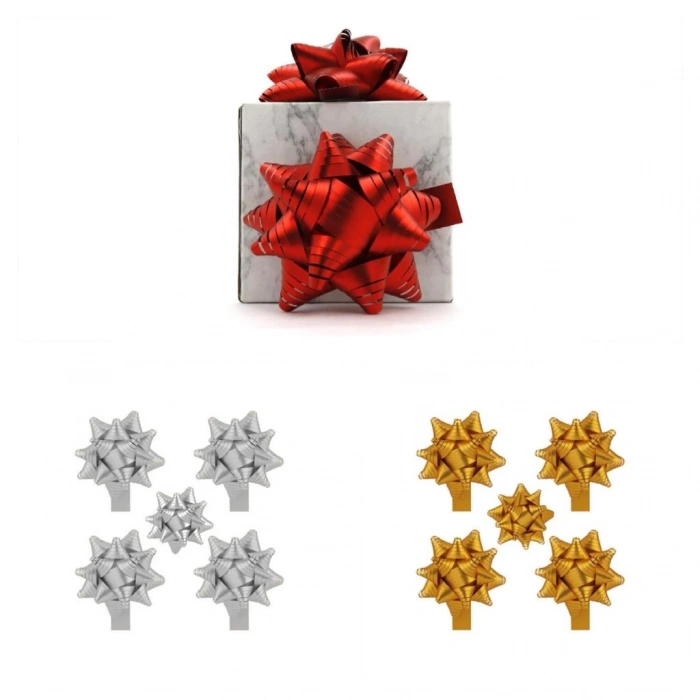 Fiyonk Süs Metalik Kutup Yıldızı 5 Numara 24 Lü