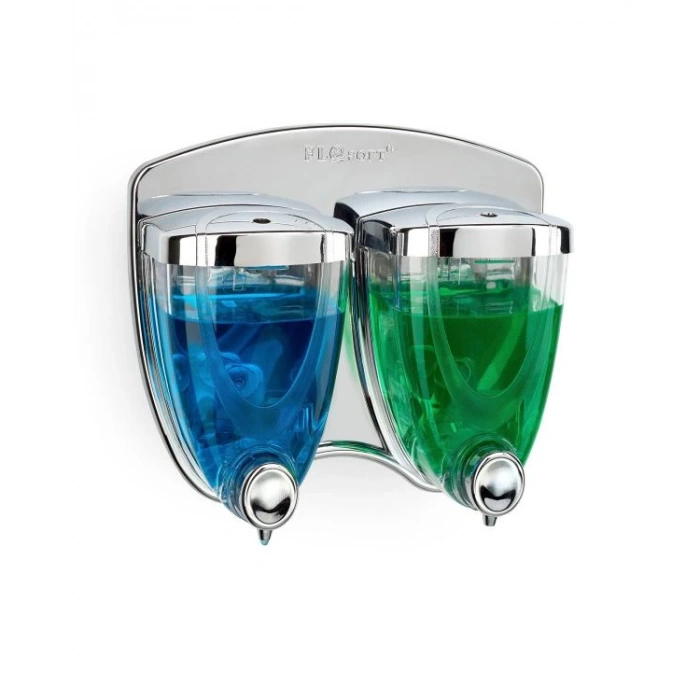 Flosoft Sıvı Sabunluk (İkiz) Krom Görünümlü 350 Ml