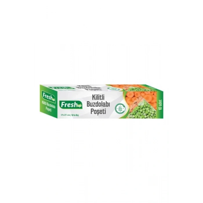 Buzdolabı Poşeti Orta Boy Fresh-Up Kilitli 19X25 10 LU