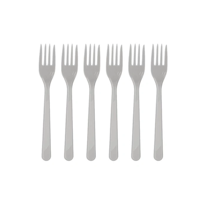 Gümüş Renkli Plastik Çatal 25 Adet