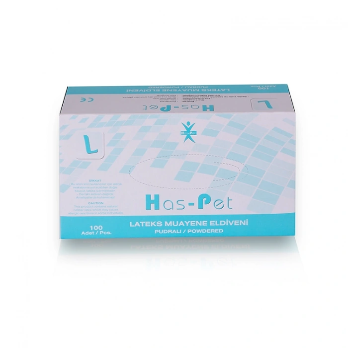 Haspet Pudralı Lateks Eldiven L Beden
