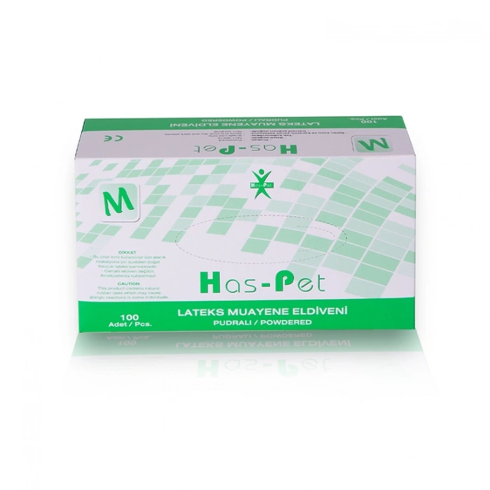 Haspet Pudralı Lateks Eldiven M Beden
