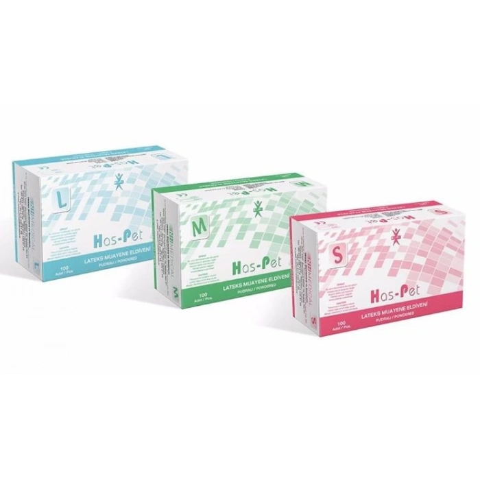 Haspet Pudralı Lateks Eldiven M Beden
