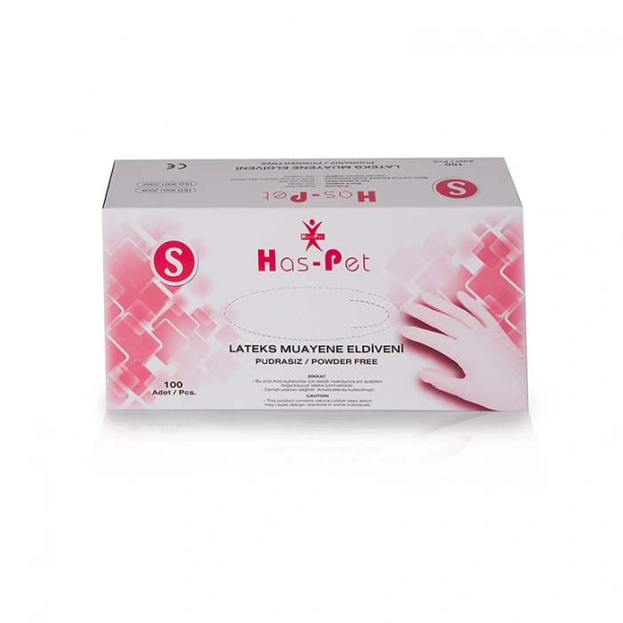 Haspet Pudrasız Lateks Eldiven S Beden