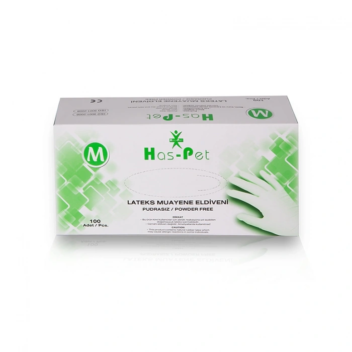 Haspet Pudrasız Lateks Eldiven M Beden