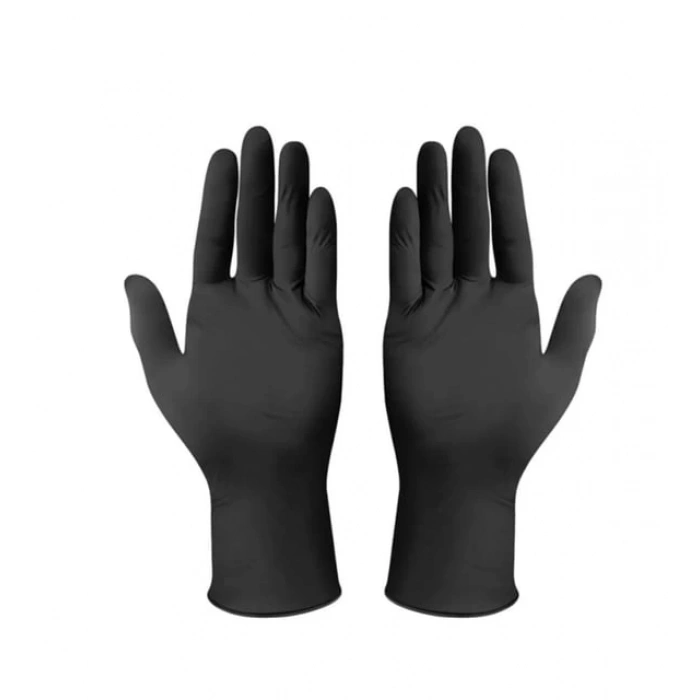Haspet Siyah Nitril Ekstra Kalın Pudrasız - M Beden
