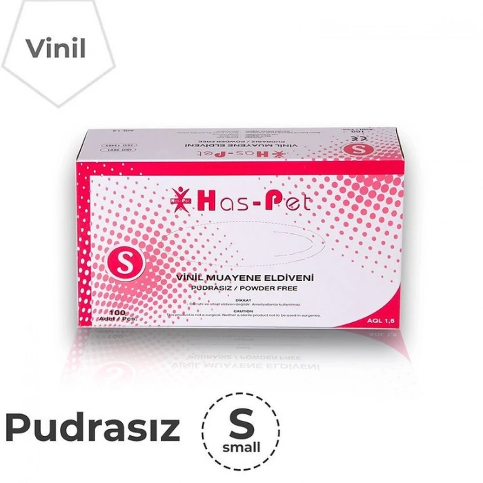 Haspet Pudrasız Vinil Eldiven S Beden