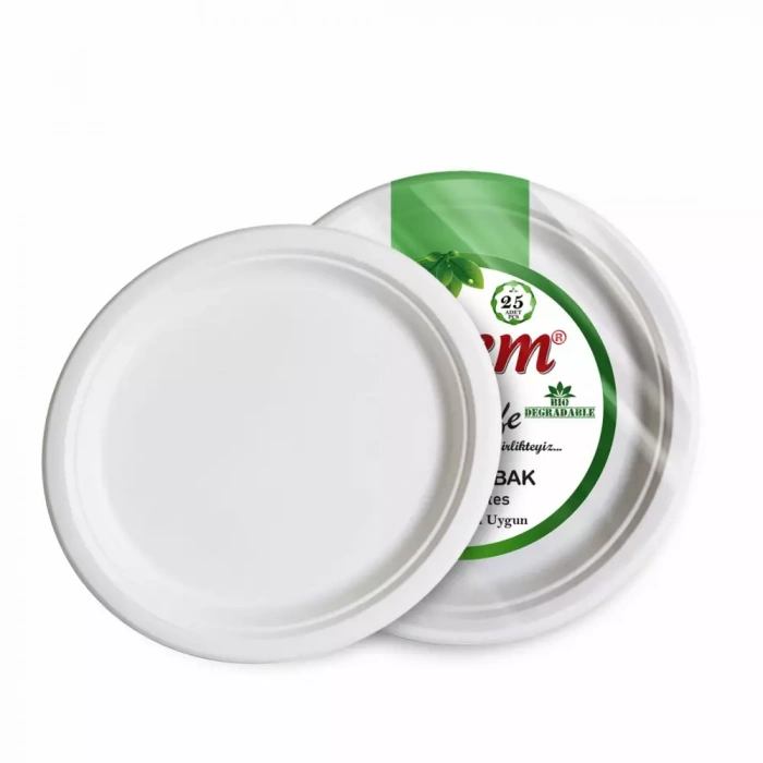 Kafem Ekolojik Karton Tabak 26 cm 25 Li