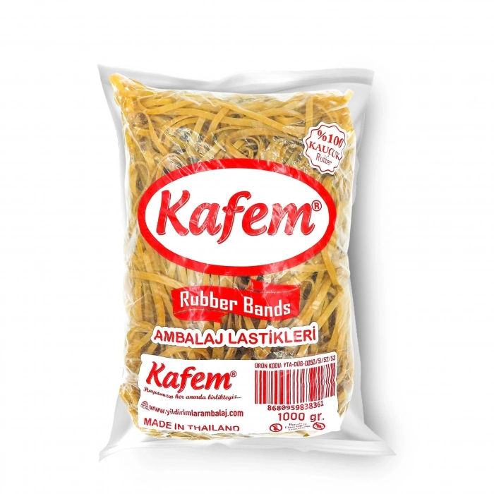 180 X 5 mm Kafem Kauçuk Ambalaj Kasa Lastiği 1000 Gram