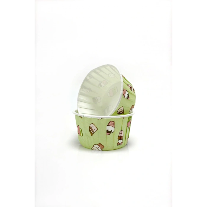 Kafem Muffin Kek Kapsülü Mint Dondurma Desenli 50li - K21