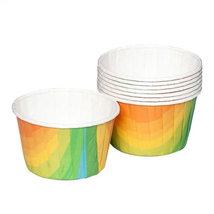 Kafem Gökkuşağı Renkli Muffin Kek Kapsülü 50li - K10