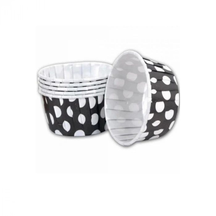 Kafem Siyah Puantiyeli Muffin Kek Kapsülü 50li - K05