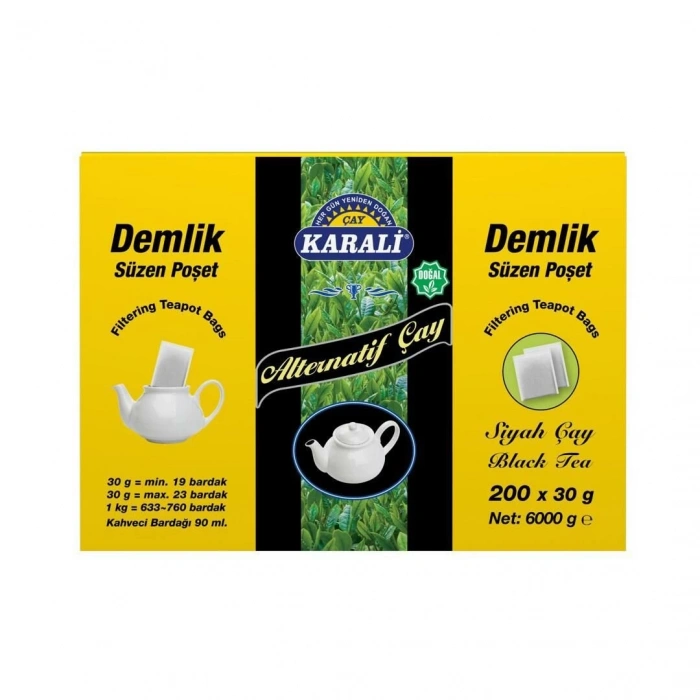 Karali Alternatif Bergamutlu Demlik Poşet Çay 30 Gr -200 Adet