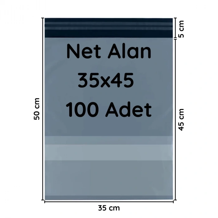 Kargo Poşeti Cepli 35x45+5 cm - 100 Adet